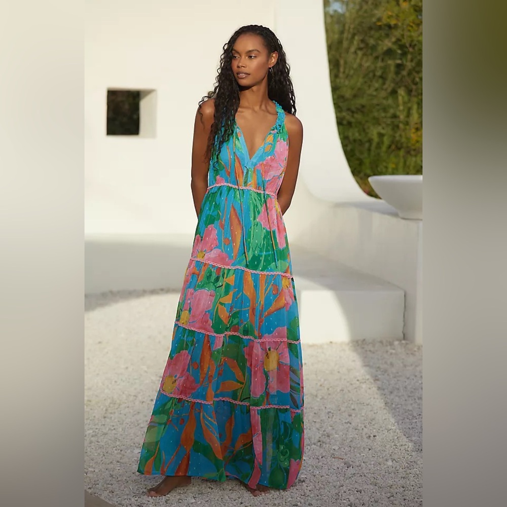 PQ Swim Zinnia Ruffle Tiered Maxi Dress